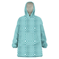 Cyan Filipino Binakol Motifs Wearable Blanket Hoodie Mabuhay Philippines Festival Kusikus Pattern