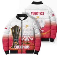 Personalised Poland Volleyball 2026 Bomber Puffer Jacket Polska Back To Back Champions