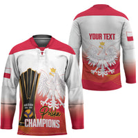 Personalised Poland Volleyball 2026 Hockey Jersey Polska Back To Back Champions
