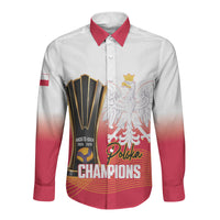 Personalised Poland Volleyball 2026 Long Sleeve Button Shirt Polska Back To Back Champions