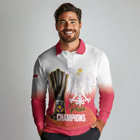 Personalised Poland Volleyball 2026 Long Sleeve Polo Shirt Polska Back To Back Champions