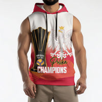 Personalised Poland Volleyball 2026 Sleeveless Hoodie Polska Back To Back Champions
