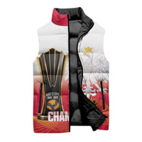 Personalised Poland Volleyball 2026 Sleeveless Puffer Jacket Polska Back To Back Champions