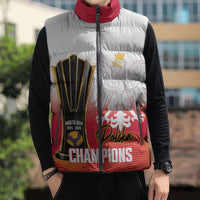 Personalised Poland Volleyball 2026 Sleeveless Puffer Jacket Polska Back To Back Champions