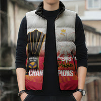 Personalised Poland Volleyball 2026 Sleeveless Puffer Jacket Polska Back To Back Champions
