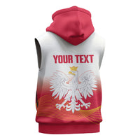Personalised Poland Volleyball 2026 Sleeveless Zip Hoodie Polska Back To Back Champions