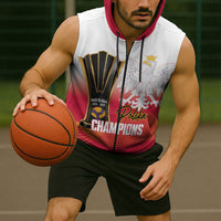 Personalised Poland Volleyball 2026 Sleeveless Zip Hoodie Polska Back To Back Champions