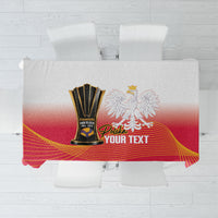 Personalised Poland Volleyball 2026 Tablecloth Polska Back To Back Champions