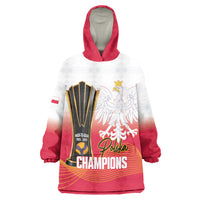 Personalised Poland Volleyball 2026 Wearable Blanket Hoodie Polska Back To Back Champions
