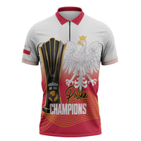 Personalised Poland Volleyball 2026 Zipper Polo Shirt Polska Back To Back Champions