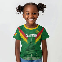Cameroon Football Custom Kid T shirt Reunification Monument Les Lionnes Indomptables