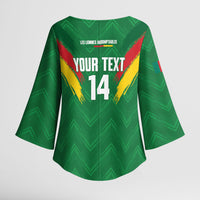 Cameroon Football Custom Kimono Sleeve Blouse Reunification Monument Les Lionnes Indomptables