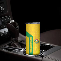 South Africa Soccer Custom Skinny Tumbler Banyana Banyana Protea Yellow Version