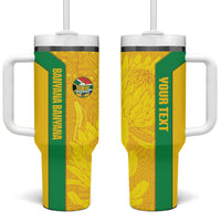 South Africa Soccer Custom Tumbler With Handle Banyana Banyana Protea Yellow Version