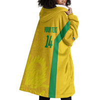 South Africa Soccer Custom Wearable Blanket Hoodie Banyana Banyana Protea Yellow Version
