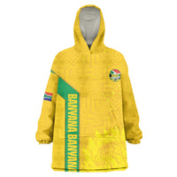 South Africa Soccer Custom Wearable Blanket Hoodie Banyana Banyana Protea Yellow Version