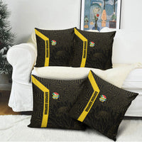 South Africa Soccer Pillow Cover Banyana Banyana Protea Black Version