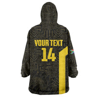 South Africa Soccer Custom Wearable Blanket Hoodie Banyana Banyana Protea Black Version