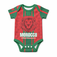 Morocco Football Custom Baby Onesie Atlas Lionesses Moroccan Folk Pattern
