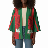 Morocco Football Custom Kimono Atlas Lionesses Moroccan Folk Pattern