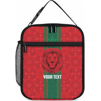 Morocco Football Custom Lunch Bag Atlas Lionesses Moroccan Folk Pattern