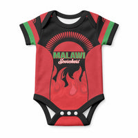 Malawi Football Custom Baby Onesie Red Rising Sun Go Scorchers