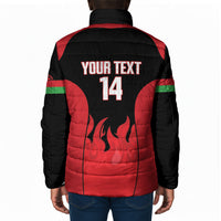 Malawi Football Custom Padded Jacket Red Rising Sun Go Scorchers