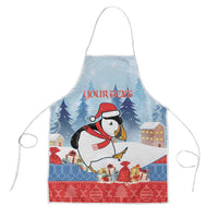 Personalised Puffin Iceland Christmas Apron Merry Xmas Winter Vibes - Wonder Print Shop