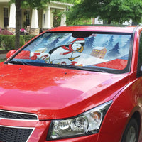 Personalised Puffin Iceland Christmas Auto Sun Shade Merry Xmas Winter Vibes - Wonder Print Shop