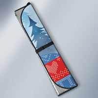 Personalised Puffin Iceland Christmas Auto Sun Shade Merry Xmas Winter Vibes - Wonder Print Shop