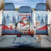 Personalised Puffin Iceland Christmas Back Car Seat Cover Merry Xmas Winter Vibes - Wonder Print Shop