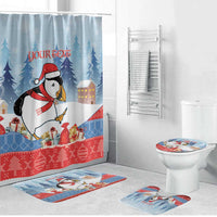 Personalised Puffin Iceland Christmas Bathroom Set Merry Xmas Winter Vibes - Wonder Print Shop