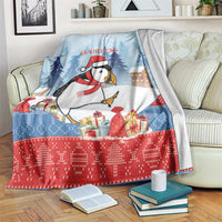 Personalised Puffin Iceland Christmas Blanket Merry Xmas Winter Vibes - Wonder Print Shop