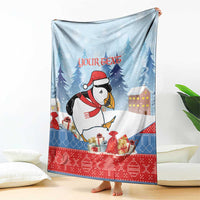 Personalised Puffin Iceland Christmas Blanket Merry Xmas Winter Vibes - Wonder Print Shop
