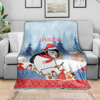 Personalised Puffin Iceland Christmas Blanket Merry Xmas Winter Vibes - Wonder Print Shop