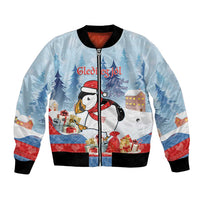 Personalised Puffin Iceland Christmas Bomber Jacket Merry Xmas Winter Vibes - Wonder Print Shop