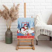 Personalised Puffin Iceland Christmas Canvas Wall Art Merry Xmas Winter Vibes - Wonder Print Shop