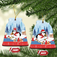 Personalised Puffin Iceland Christmas Ceramic Ornament Merry Xmas Winter Vibes - Wonder Print Shop