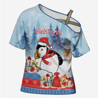 Personalised Puffin Iceland Christmas Cross Shoulder Shirt Merry Xmas Winter Vibes - Wonder Print Shop