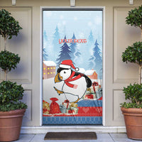 Personalised Puffin Iceland Christmas Door Cover Merry Xmas Winter Vibes - Wonder Print Shop