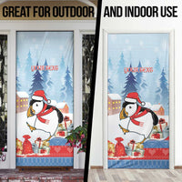 Personalised Puffin Iceland Christmas Door Cover Merry Xmas Winter Vibes - Wonder Print Shop