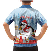 Personalised Puffin Iceland Christmas Family Matching Mermaid Dress and Hawaiian Shirt Merry Xmas Winter Vibes - Wonder Print Shop