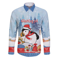 Personalised Puffin Iceland Christmas Family Matching Mermaid Dress and Hawaiian Shirt Merry Xmas Winter Vibes - Wonder Print Shop