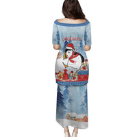 Personalised Puffin Iceland Christmas Family Matching Puletasi and Hawaiian Shirt Merry Xmas Winter Vibes - Wonder Print Shop