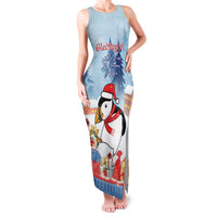 Personalised Puffin Iceland Christmas Family Matching Tank Maxi Dress and Hawaiian Shirt Merry Xmas Winter Vibes - Wonder Print Shop