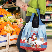 Personalised Puffin Iceland Christmas Grocery Bag Merry Xmas Winter Vibes - Wonder Print Shop