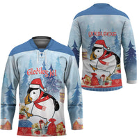 Personalised Puffin Iceland Christmas Hockey Jersey Merry Xmas Winter Vibes - Wonder Print Shop