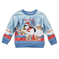 Personalised Puffin Iceland Christmas Kid Ugly Christmas Sweater Merry Xmas Winter Vibes - Wonder Print Shop