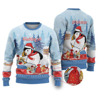 Personalised Puffin Iceland Christmas Ugly Christmas Sweater Merry Xmas Winter Vibes - Wonder Print Shop