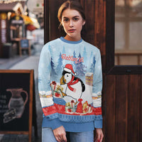 Personalised Puffin Iceland Christmas Ugly Christmas Sweater Merry Xmas Winter Vibes - Wonder Print Shop
